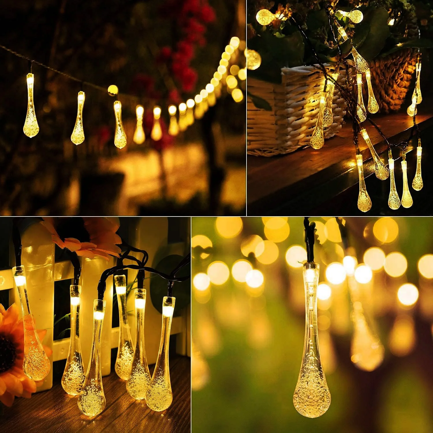 

Solar String Lights Outdoor LED IP65 Waterproof Twinkle Lights Copper Wire Fairy Lights for Xmas Tree Garden Party Wedding