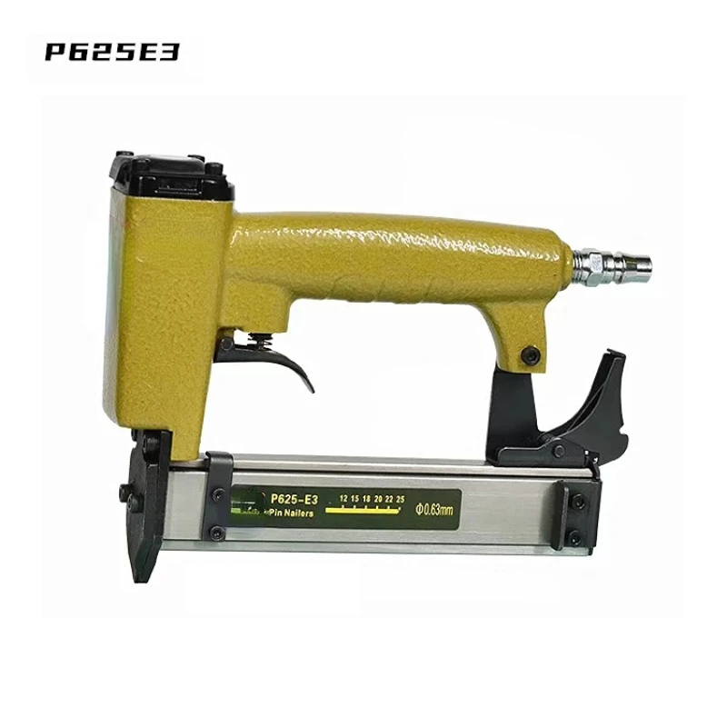 P625-E3 Full Automatic Nailer Gun Pneumatic Tools 23GA 1'' Pinner Finishing Headless Air Nail Gun Steel Pin Nailer