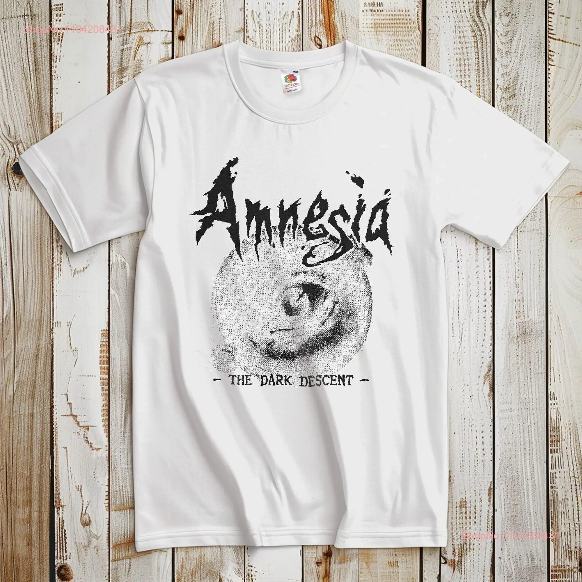 Amnesia The Dark Descent V1 Classic Video Game T Shirt Retro Gamer Gaming Black and White Size S 5XL