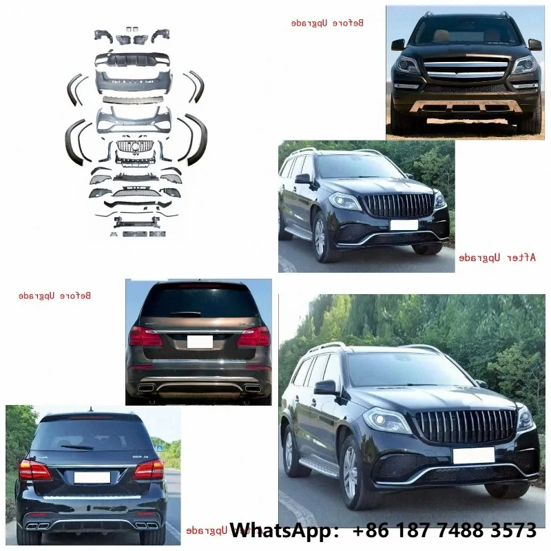 Exterior Accessories Car Side Skirt Front Rear Bumper GLS63 Full Conversion Body Kit for Mercedes Benz GL W166 X166 2013-2015