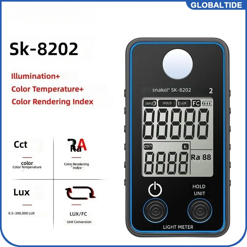 Digital Illuminometer Luxmeter 0.5‑300000 Lux FC Light Meter Photometer Brightness Tester For Photography Lighting Measuring