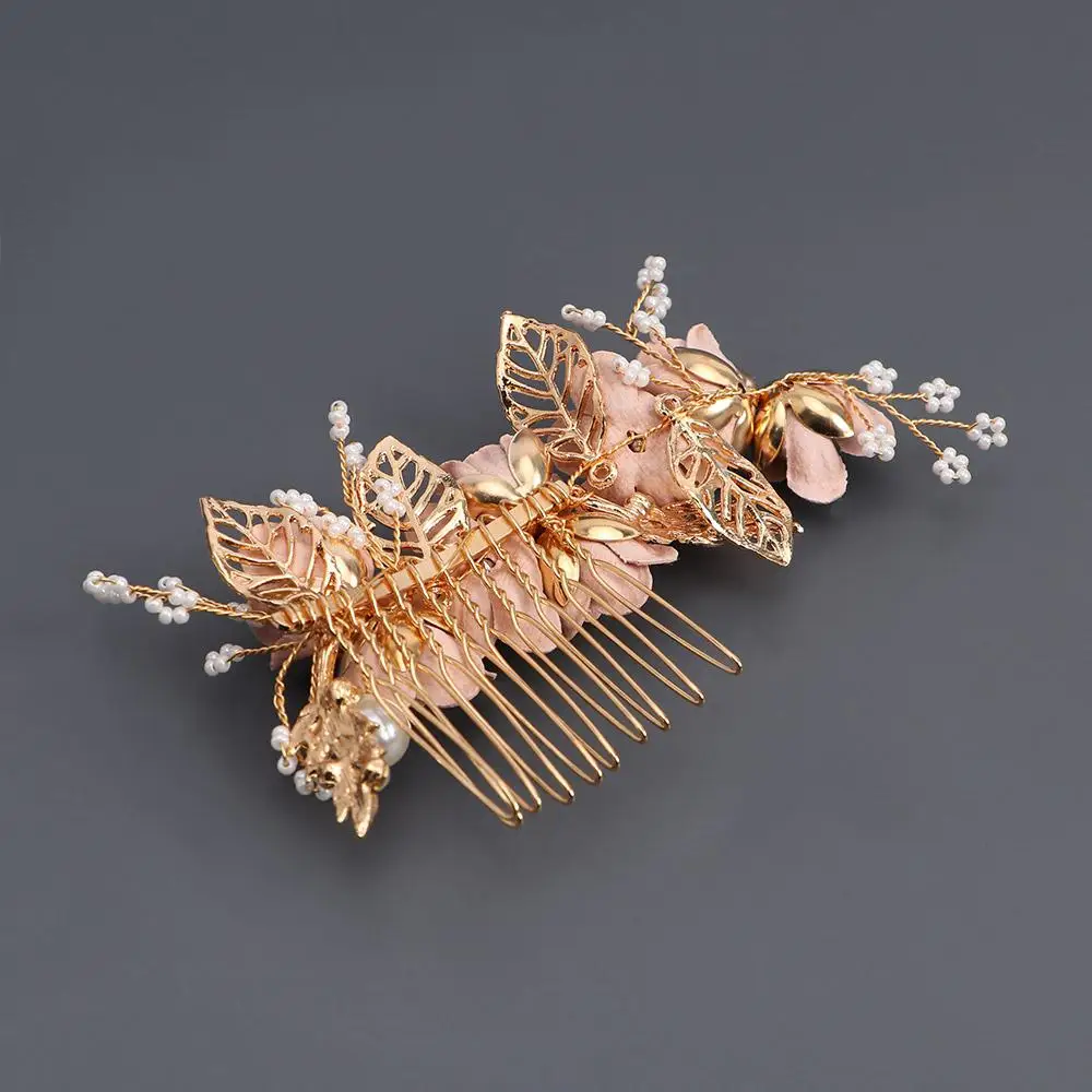 

Alloy Luxury Flower Disk Hair Comb Handmade Bridal Bridal Hair Accessories Hair Comb Hair Jewelry Wedding Headwear