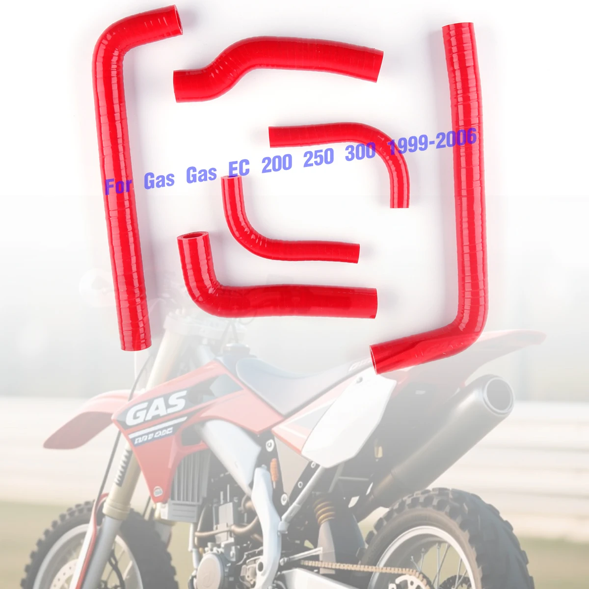 

6pcsFor 1999-2006 GAS GAS EC 200 250 300 High Performance Silicone Radiator Hoses 2000 2001 2002 2003 2004 2005