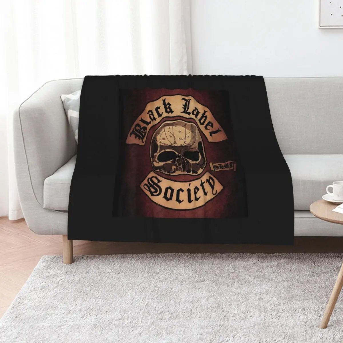 black labels black labels society logo Throw Blanket Thins Flannel Weighted Soft Plaid halloween Soft Beds Blankets