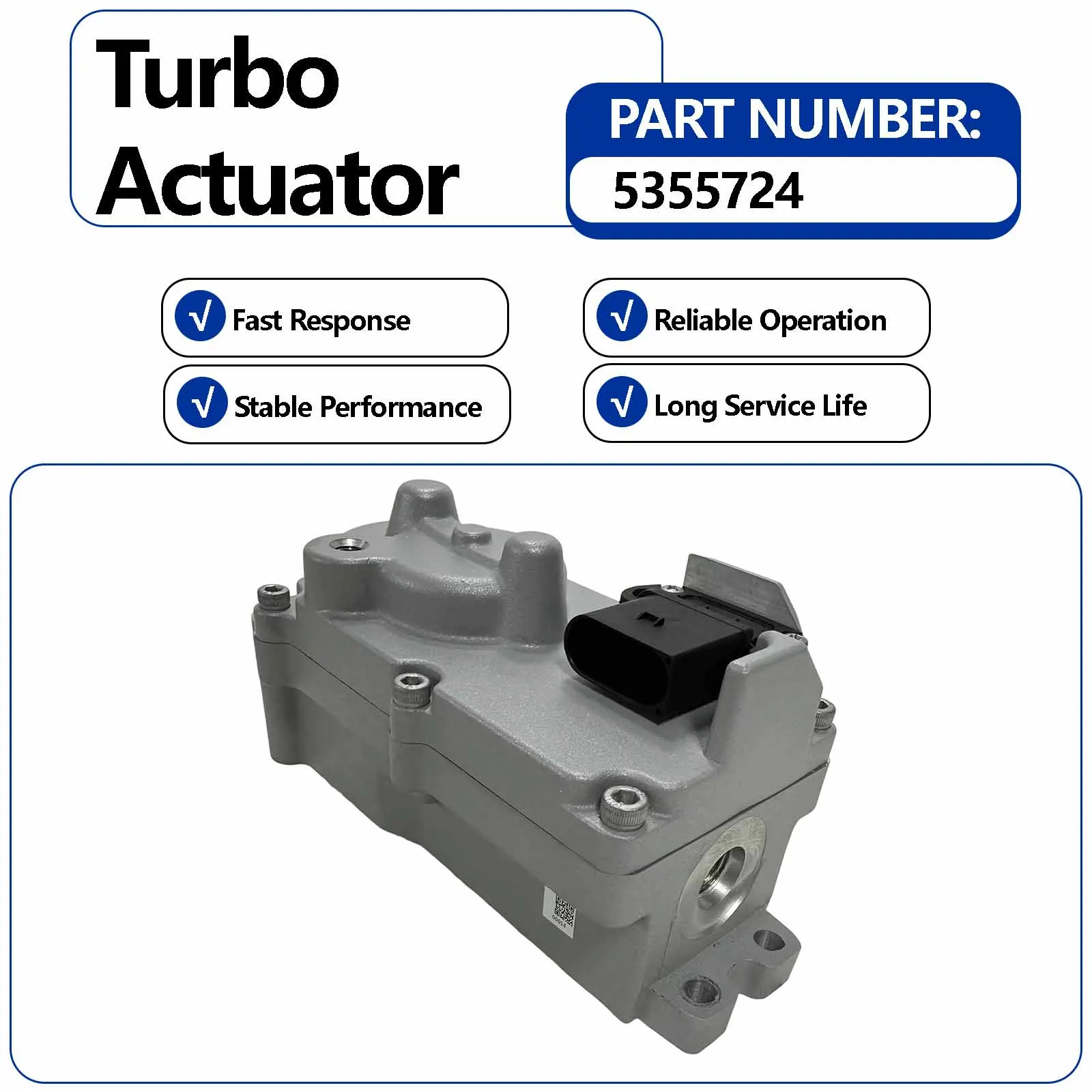 12V Turbo Eletronic Actuator 5501185RX For CUMMINS X15 Engine HE300 Series (With cooling water holes)