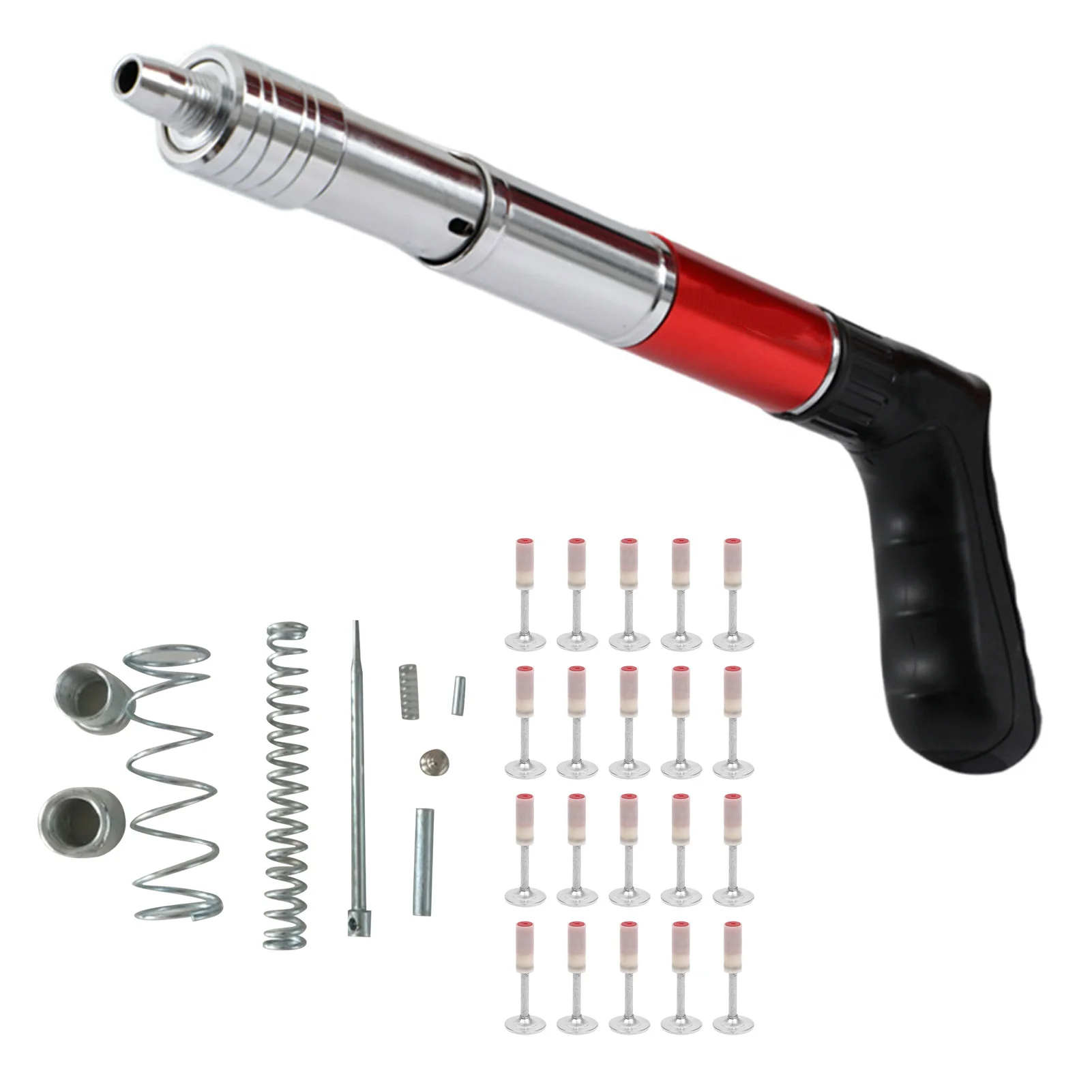 

Nail Shooting Machine Manual Mini Portable Soundproof Steel Nail Wall Fastening Tool with 20 Nails for Concrete Red Brick Wall