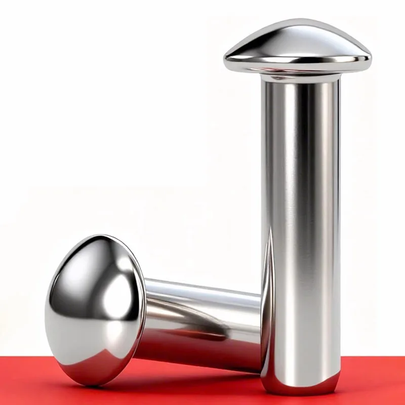 304 Stainless Steel Half Round Head Solid Rivet M2 M2.5 M3 M4 M5 M6 M8 Alloy Self-plugging Rivet Round Head Knock Type GB867