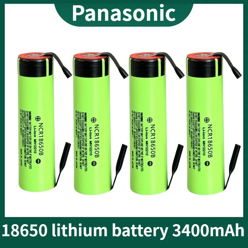 Panasonic New Original 18650 NCR18650B Rechargeable Li-ion battery 3.7V 3400mAh batteries DIY Nickel