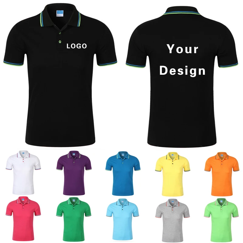 Summer Men's Polo Shirt Print Logo Customization Embroidered Group Purchase Company Graphic Pictures Employee Workwear 5xl 6xl