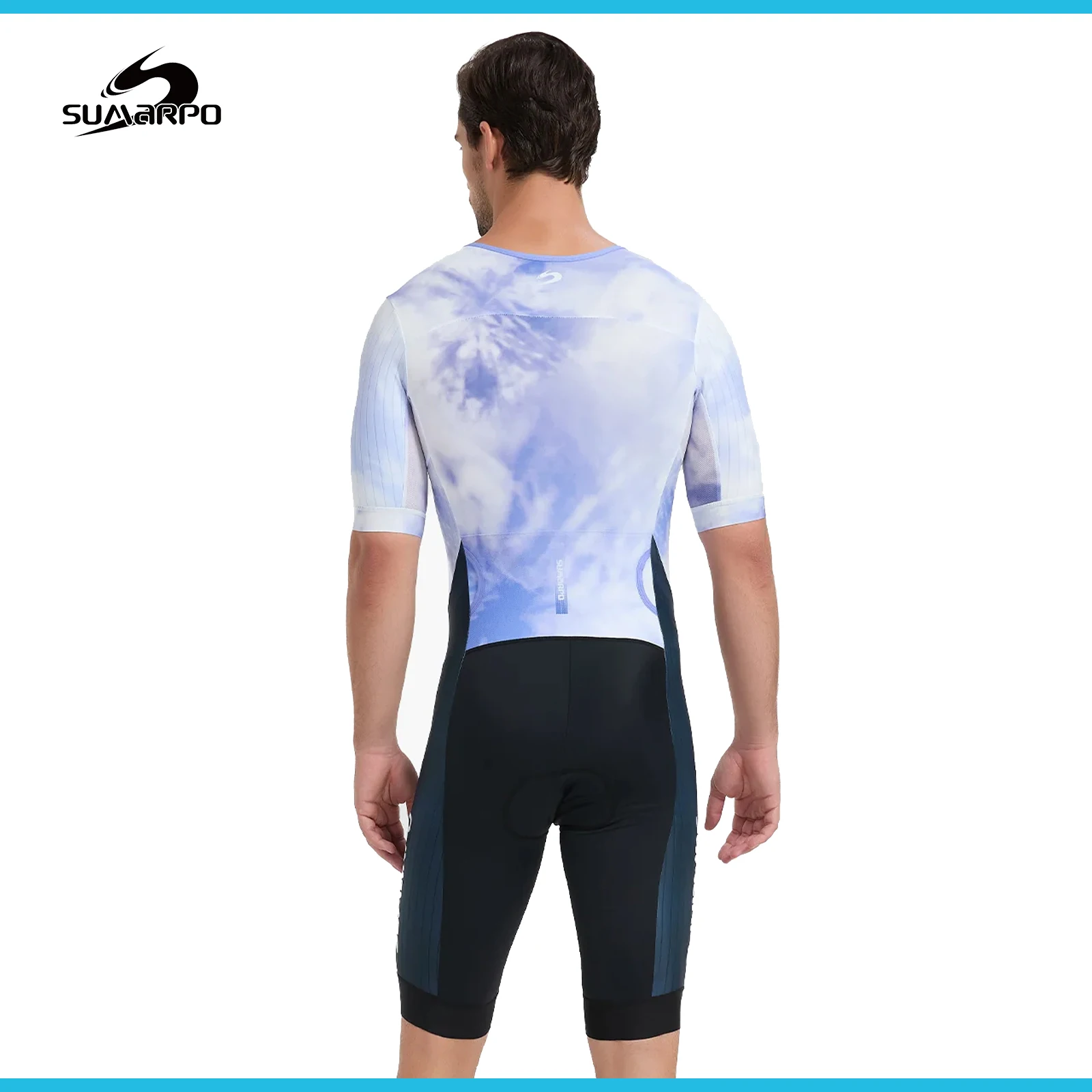 Triathlon Suit for Cycling, Short Sleeve Lightweight Tri Suit Swim Bike Run