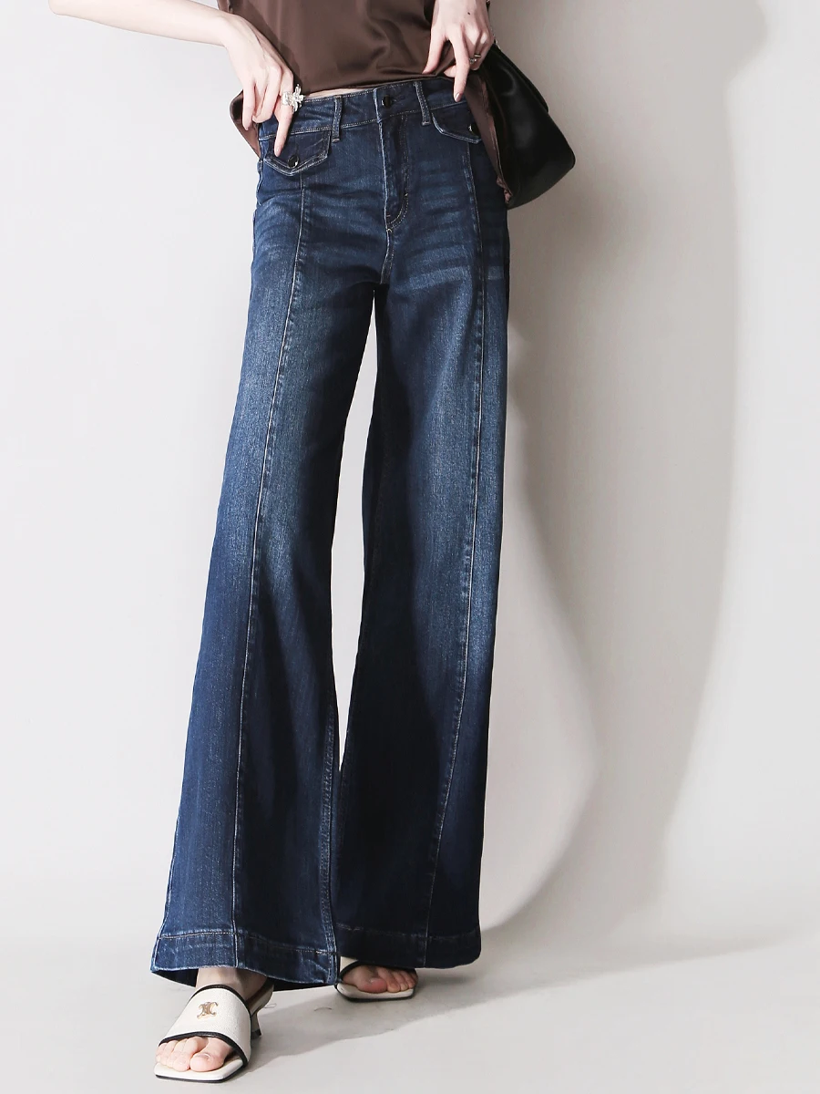 

Джинсы F4 с высокой талией и прямыми штанинами для женщин: премиум-качество, идеальная посадка, стройнящие, длинные брюки, не волочатся по земле