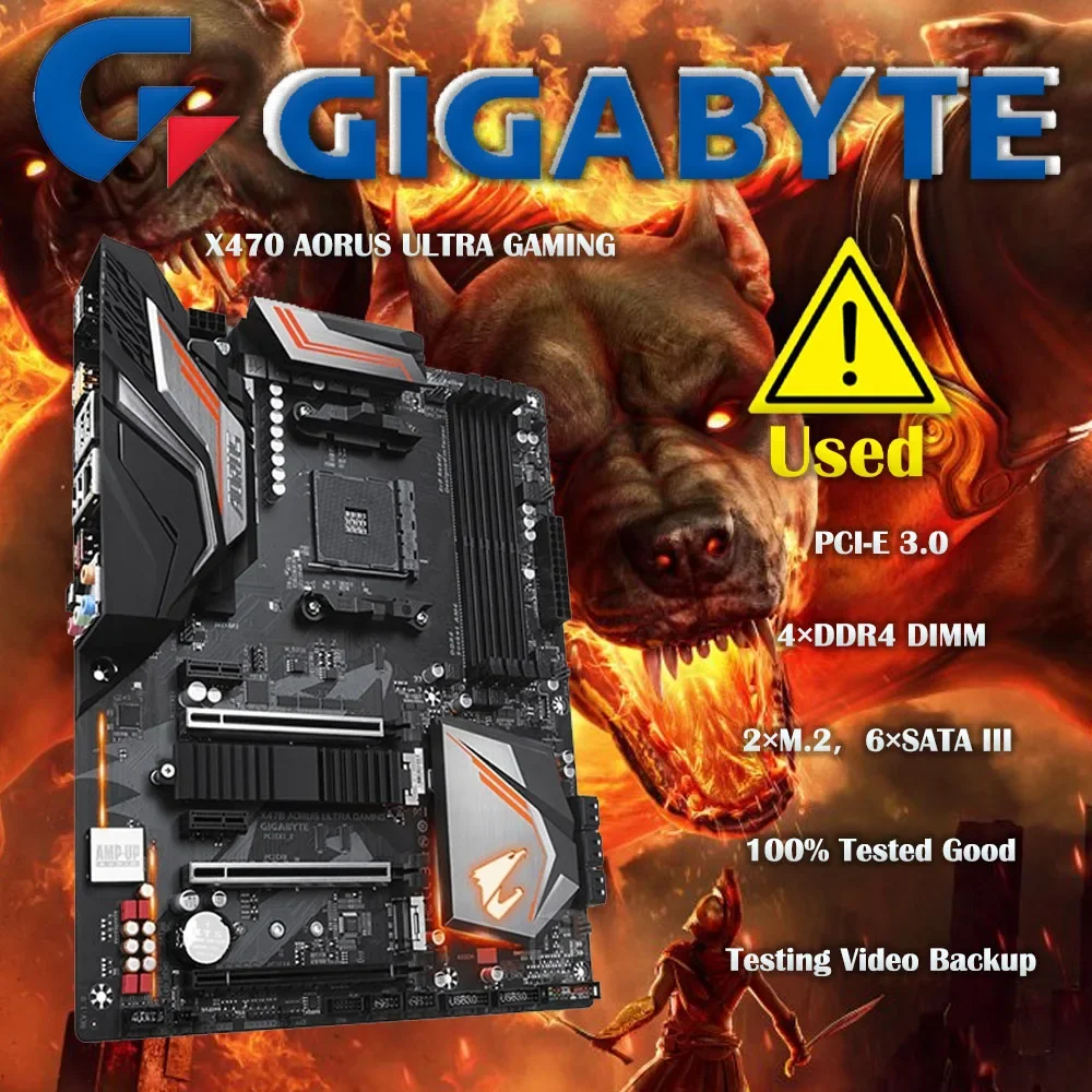 GIGABYTE X470 AORUS ULTRA GAMING AM4 AMD X470 SATA 6Gb/s ATX AMD Motherboard