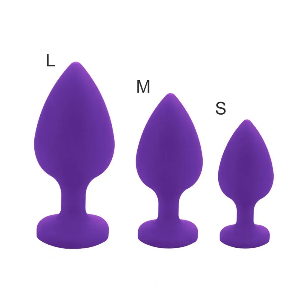 1Pcs Silicone Butt Plug Anal Plugs Unisex Sex Stopper 3 Different Size Adult Toys For Men/Women Anal Trainer For Couples