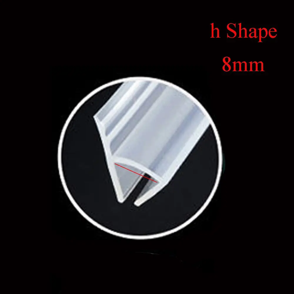 

1M 6-12mm F U h Shape Bathroom Accessaries Hardware Bath Screen Window Seal Sealing Strips Glass Door Weatherstrip Seal Strip