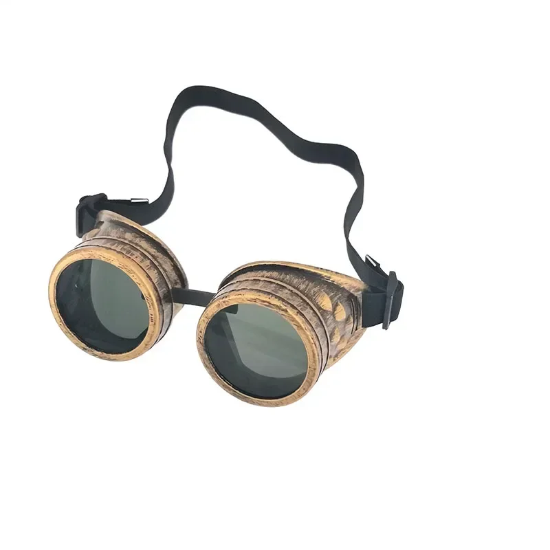 Heavy Metal Steampunk Motorcycle Glasses Gothic Style Driver Goggles Protective Glasses for Cosplay Halloween Decorations