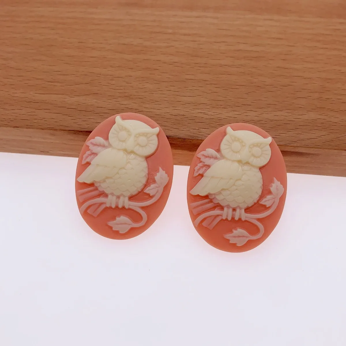 Onebeading 29x39mm FlatBack Resin The Owls Cameos For Blank Base Tray Bracelet Necklace DIY Making Accessories 10pcs