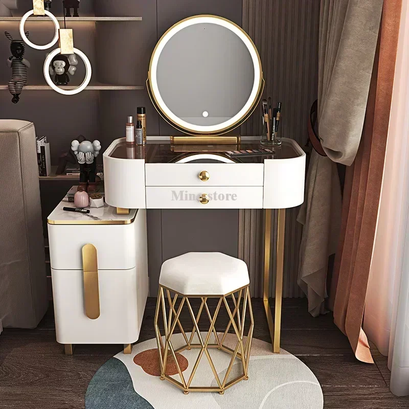 Vanity Makeup Desk Dressing Vanity Makeup Desk Organizers Mirror Storage Dressers Bedroom Multifunctional Schminktisch Furniture