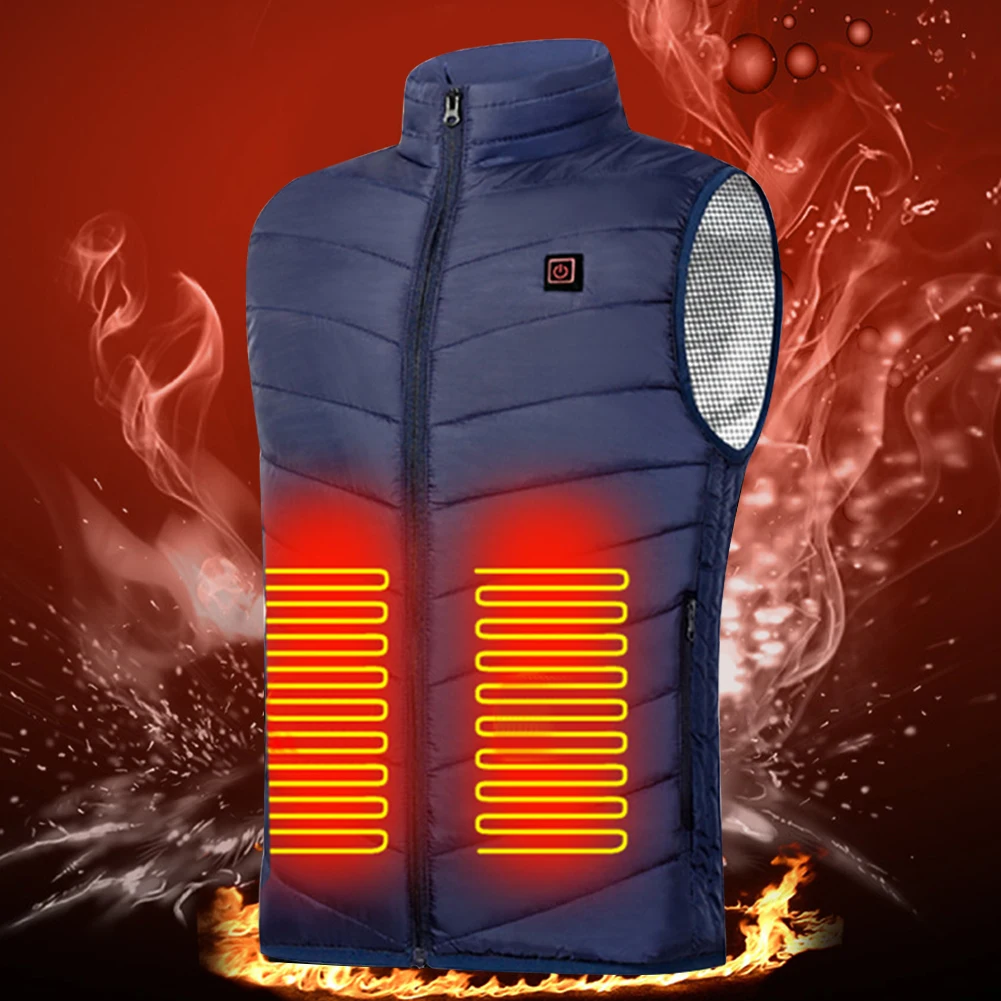 Chaleco calefactable de 9 zonas, chaquetas eléctricas con calefacción, ropa deportiva para hombres y mujeres, abrigo calefactable, abrigo térmico de grafeno, chaqueta calefactora USB para exteriores