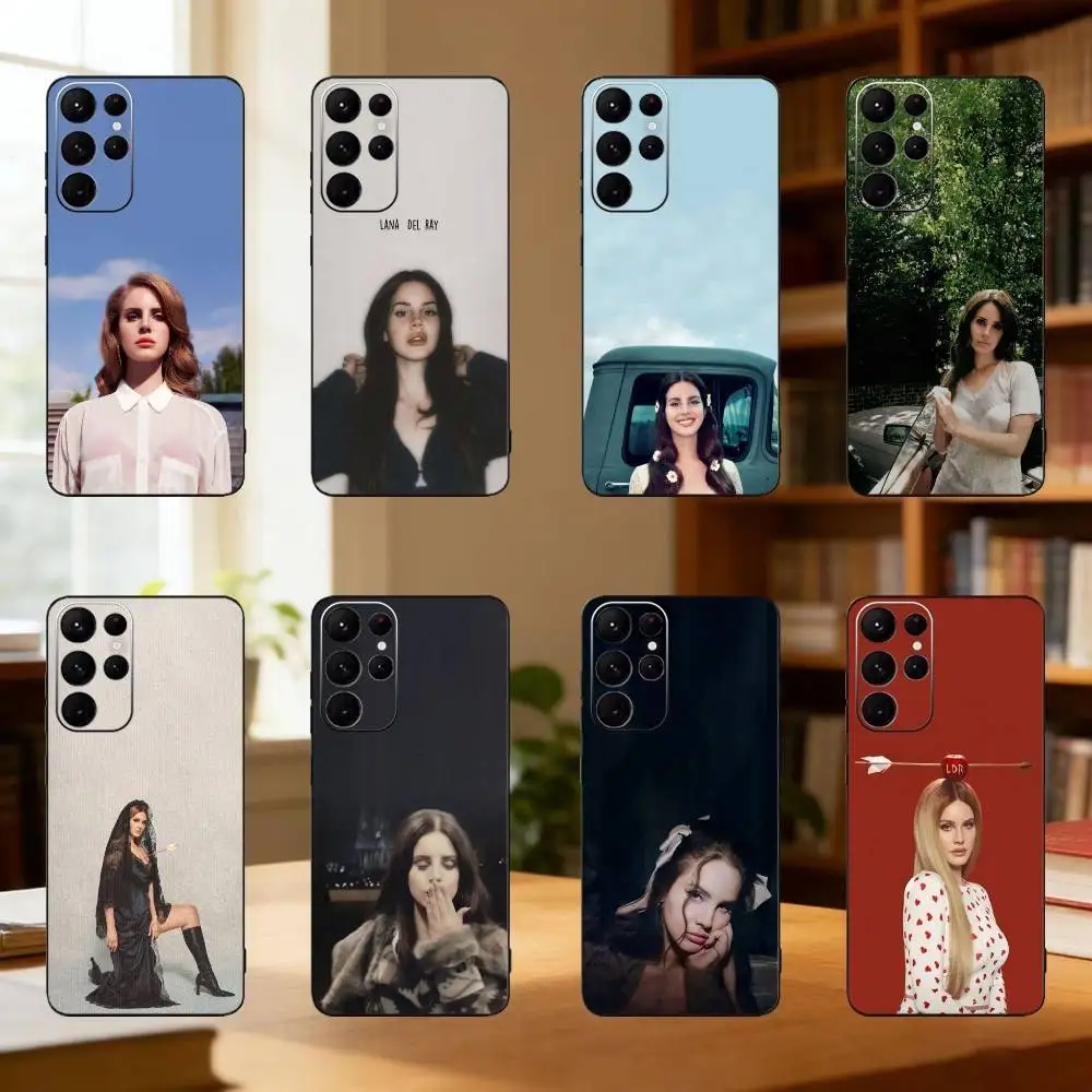Singer L-Lana Del Rey  Phone Case For Samsung S25,24,23,22,30,21,10,9,Ultra,Plus,Lite Soft Black Case