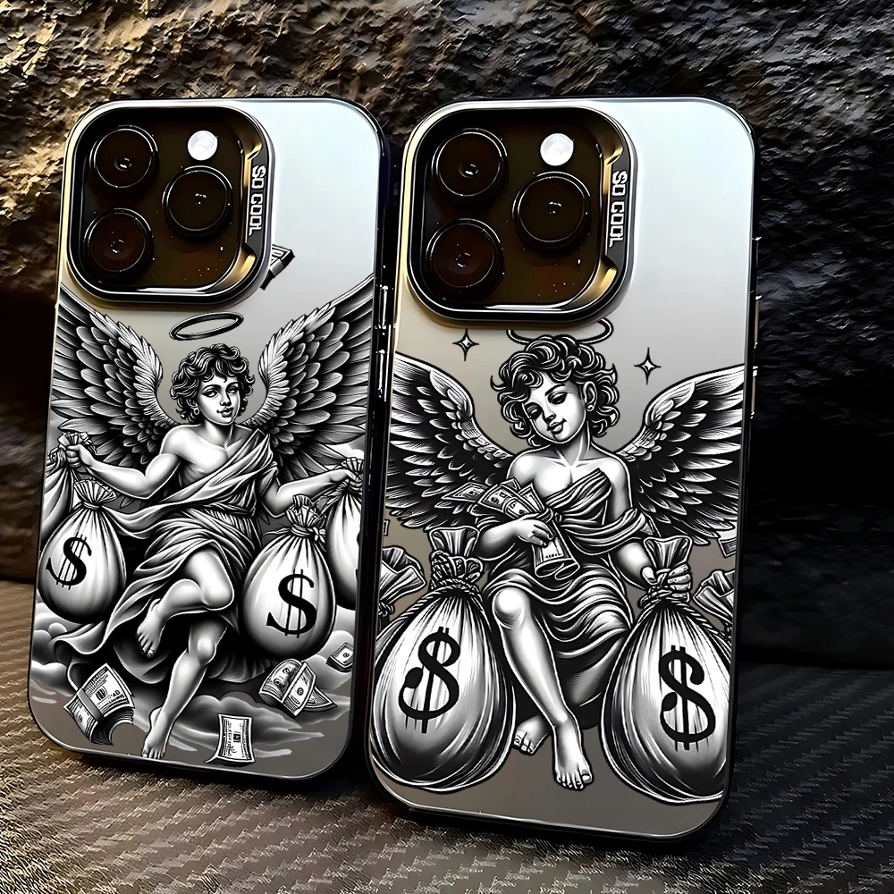 Angel Dollar Cupid Investment Fund Phone Case Xiaomi Redmi 15 14C 13C 12C 10 A1 A2 A3 9T K60 K40 5G Anti Fall Matte Back Cover