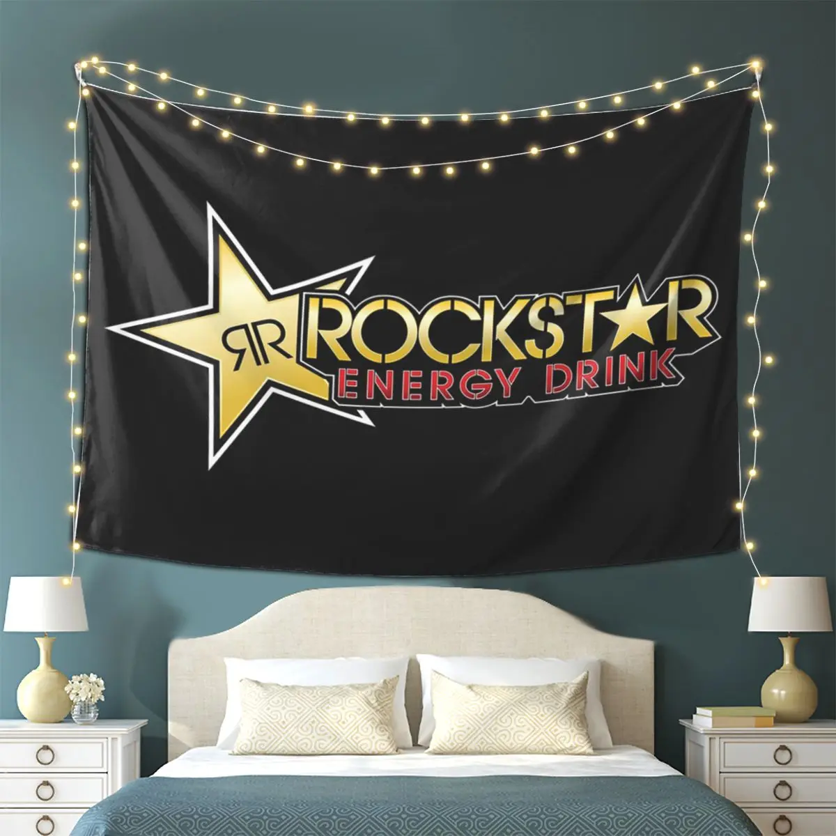 

Rockstar Energy Drink Гобелен Настенный Эстетический Гобелен для украшения дома для комнаты в общежитии