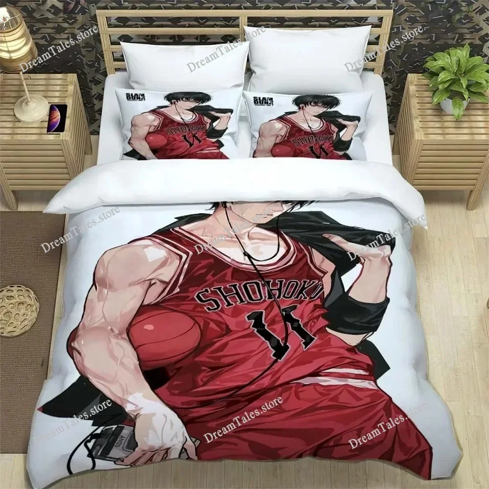 Slam Dunk Digital Print Polyester Bedding Sets Covers Boys Bed Linen Set for Teens Bedding Set Bed Comforter Set Luxury Gift