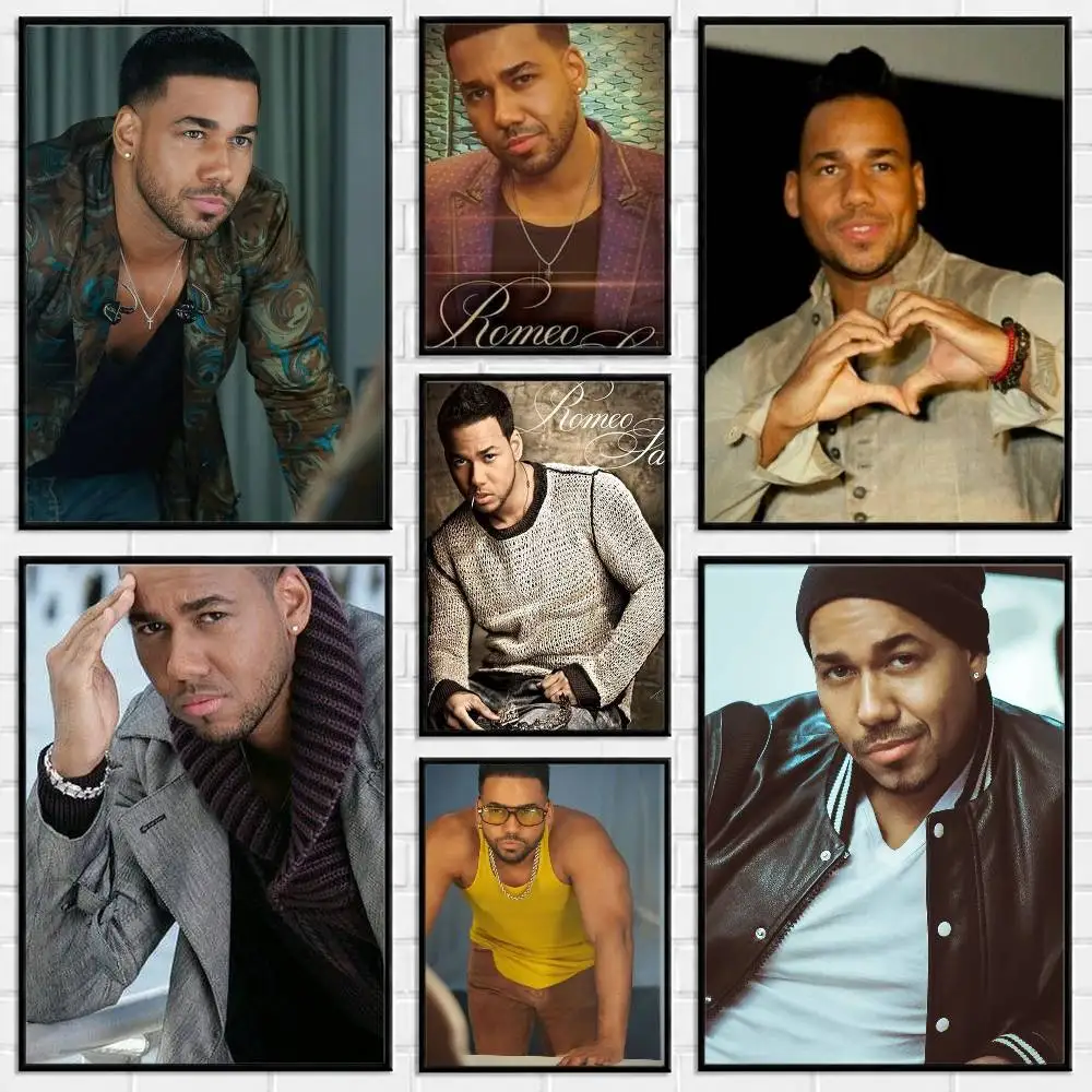 Singer Romeo Santos Poster Versatile HD Waterproof Wall Art Self-Adhesive Decor for Any Space Ideal Gift