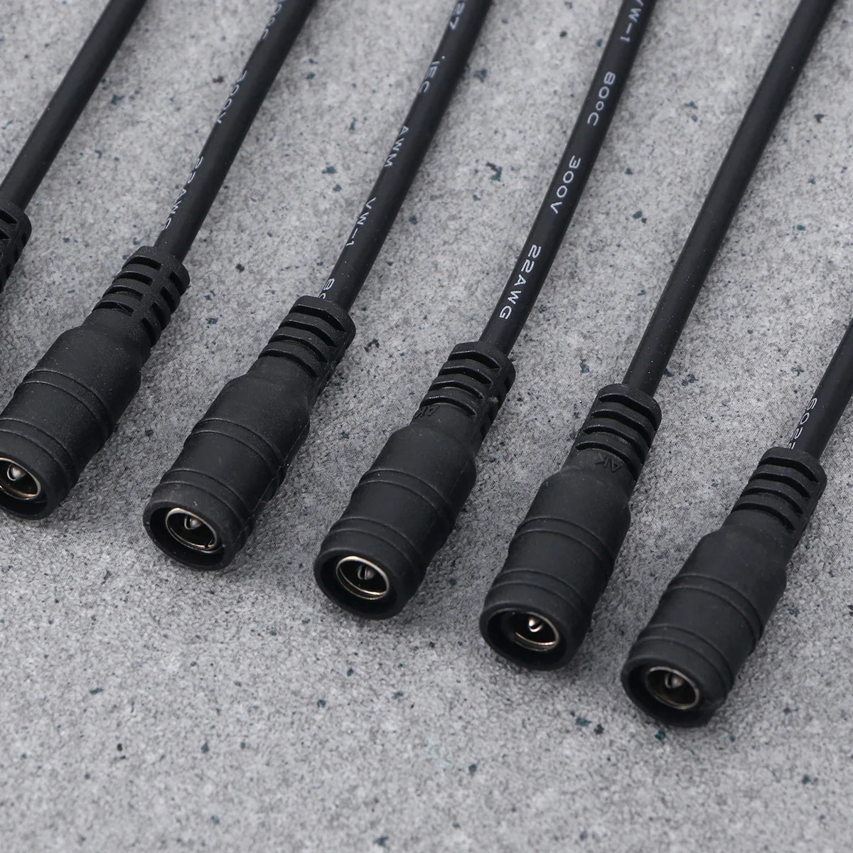 10 PCS 55x21mm Female Power Connector Plug Cable Jack Adapter for CCTV Camera (Black) dc power connector