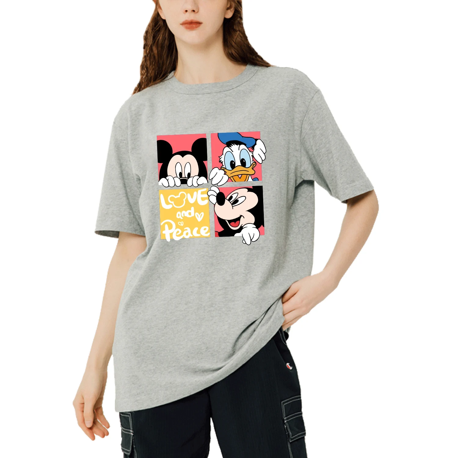 Mickey Minnie Cartoon Stickers Iron on transfers Heat Transfer Printings for Clothes T-shirts Bright ColorsHoodies