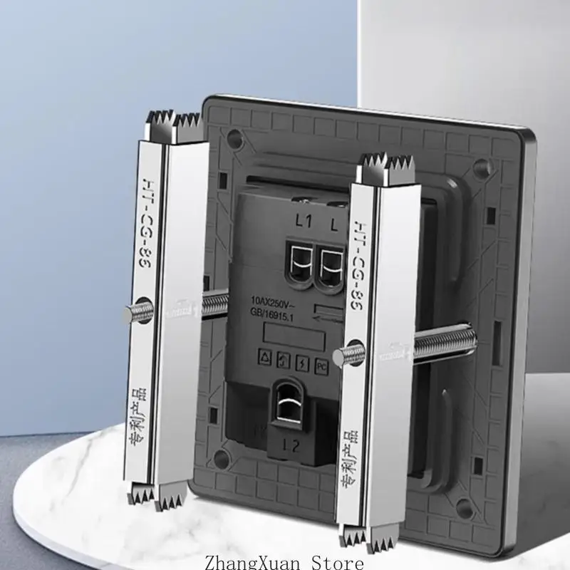 Elektrischer Wandkasten-Befestigungsclip, Edelstahl-Steckdosen-Reparatur-Hardware 3XUF – Detail 10