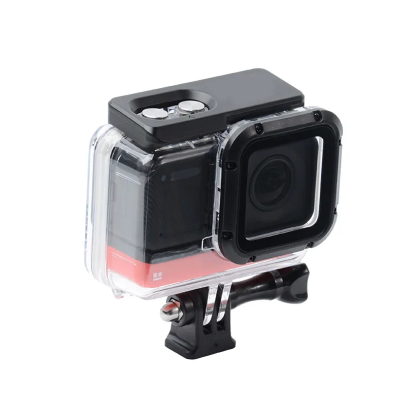 ABKQ-Per Insta360 ONE RS 4K Action Camera Custodia subacquea 60M Custodia impermeabile Obiettivo Scatola impermeabile Guscio protettivo di ricambio