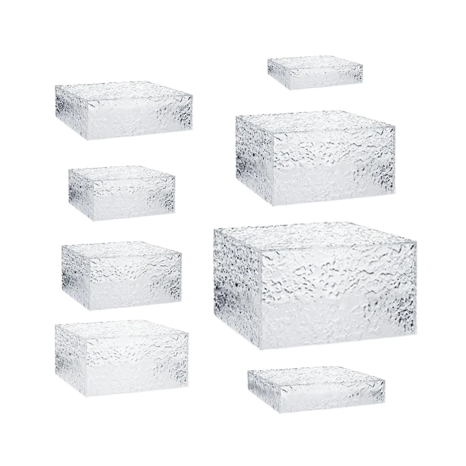 Acrylic Cube Display Box Riser Nesting Riser Stands,Display Stand,Food Riser for Cosmetics Jewelry Collection Action Figures