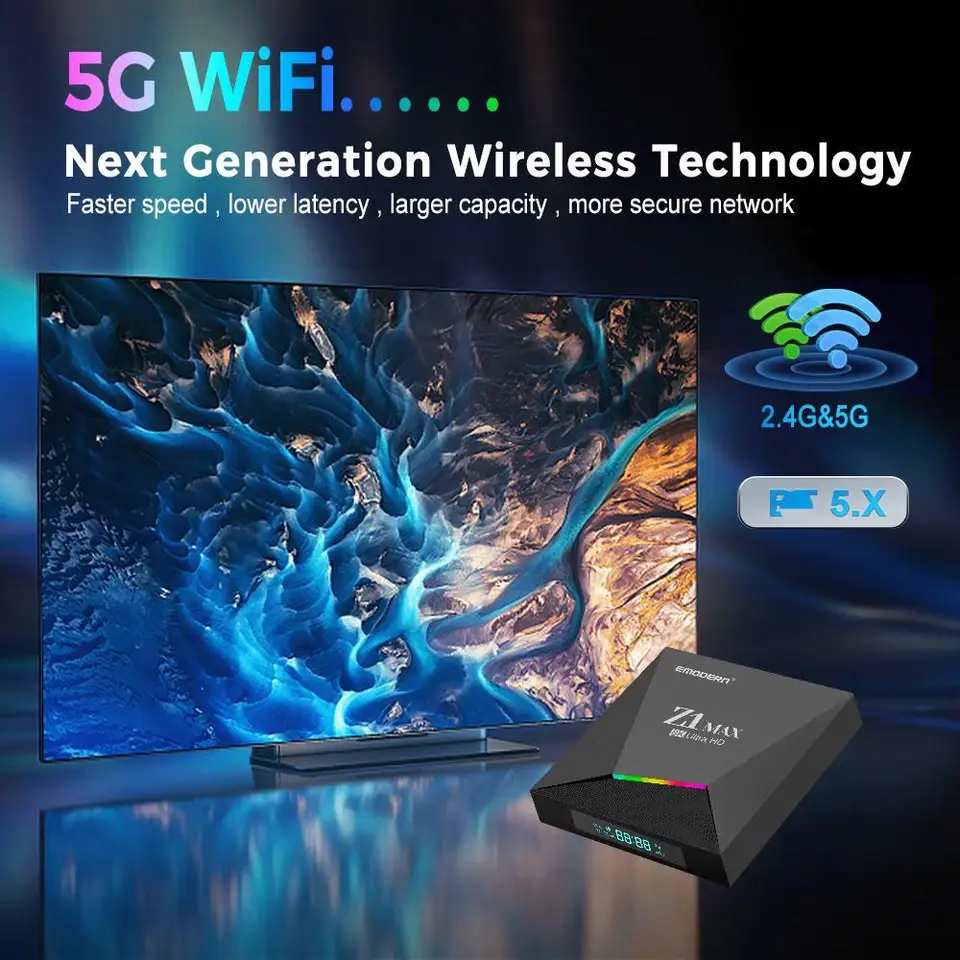 android box 4g Android 15 iptv Z1 Max TV Box 4K 8K HD Allwinner
