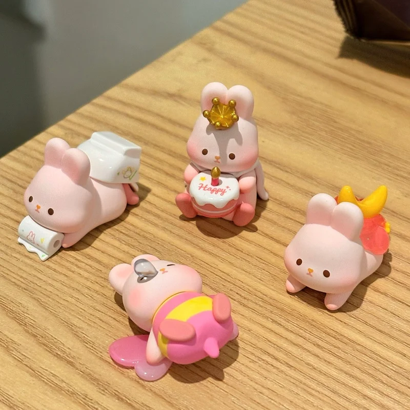 Echte Momo Bunny Fun Life Series Mini süße Blindbox Blind Bag süße Desktop-Ornamente Set handgemachte Urlaubsgeschenk Mädchen neu