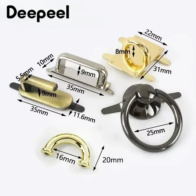 2/4/10Pcs Metal Ring Buckle  Bag Side Clip Clasp for Handbags Handle Strap Arch Bridge Connector Hook DIY Hardware Accessories