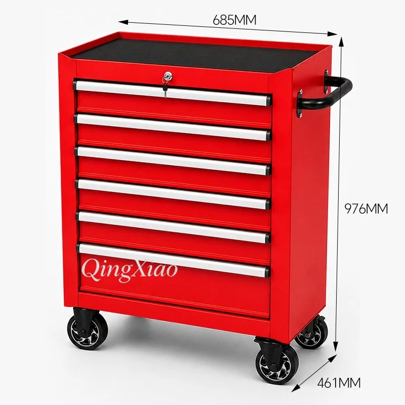 Mobile Tool Storage Cabinet With Locking System For Garage Automotive Repair Station Heavy Duty Hardware Organizer Vehicle