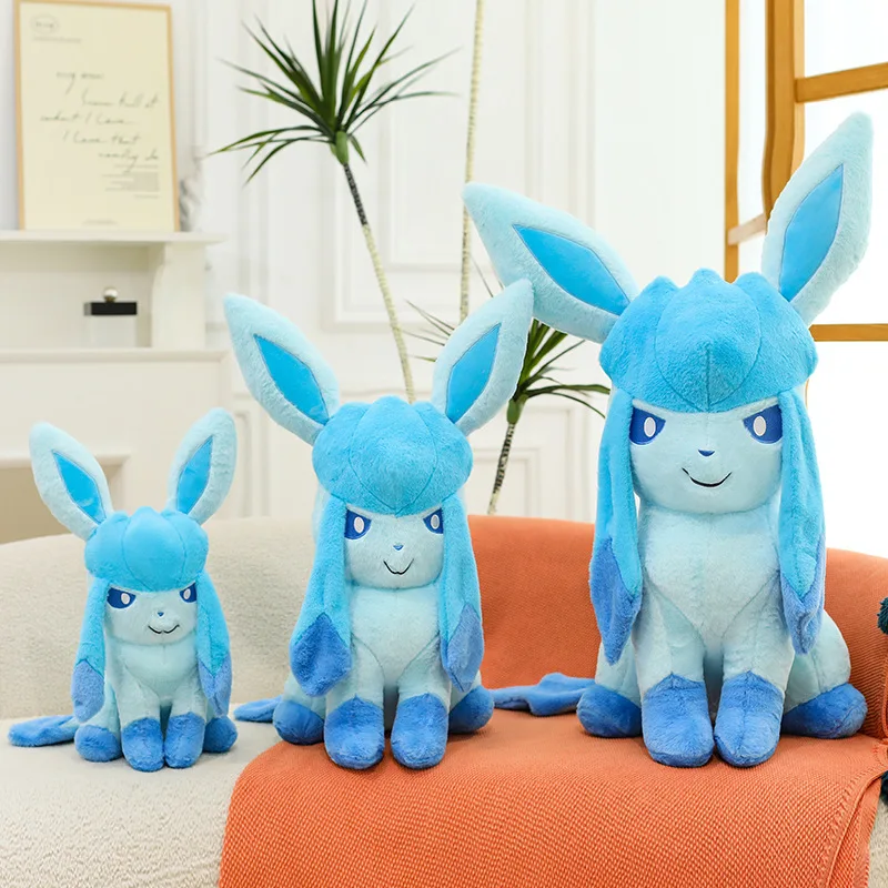 Brinquedo de Pelúcia Kawaii Eevee de 80cm, Boneco de Anime Grande, Almofada Aconchegante, Presente para Aniversário de Crianças