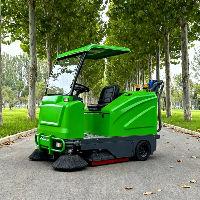 Electric Road Sweeper Automatic Waste Discharge Road Cleaner For Large Industrial Park Mass Debris Garbage Sweeping Construction