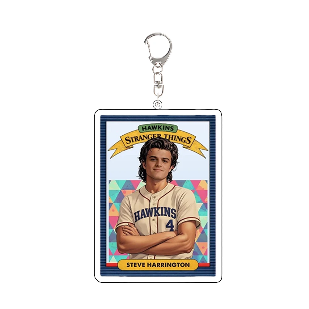 Para Stranger Things Dustin Will Lucas Max Nancy Steve Joyce Robin llavero acrílico periférico mochila accesorios regalo del Festival
