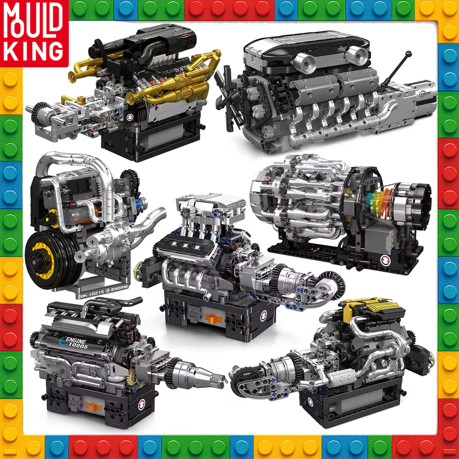 

Комплект модели строительных блоков двигателя STEM-V8/V12/W12/W16, суперкар MOC, сборная игрушка для детей и взрослых, образовательный подарок