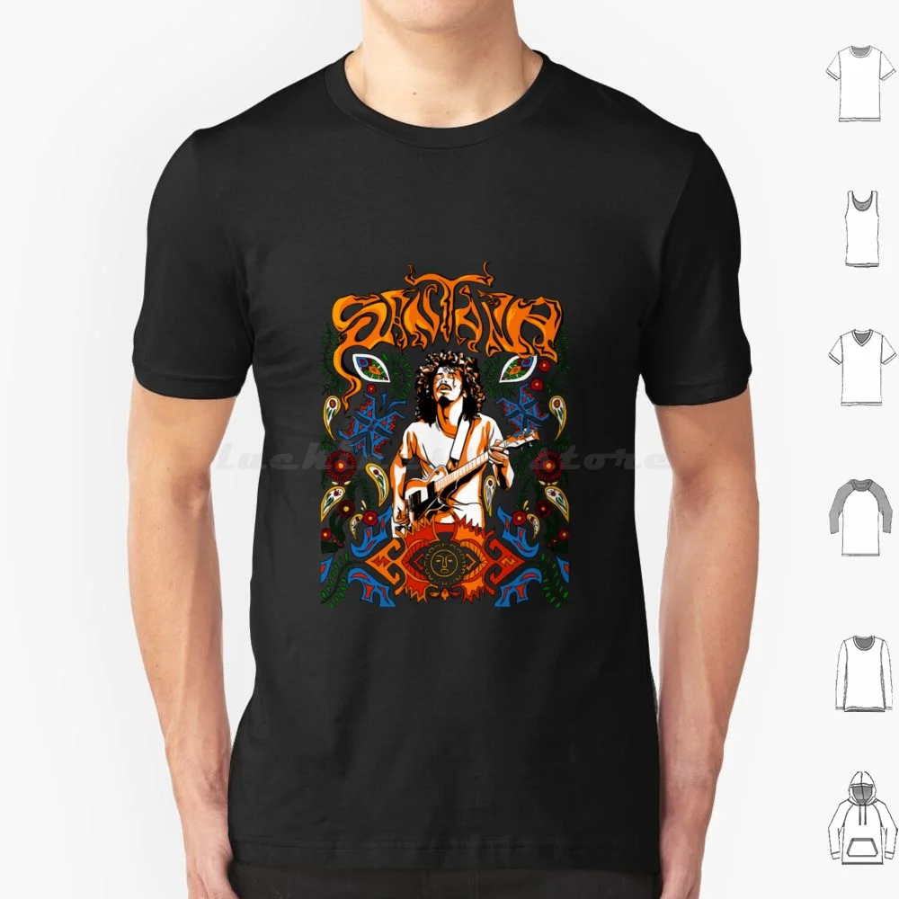 Vintage Legend Carlos Santana T Shirt Big Size 100% Cotton Santana Punk Hardcore Trending Music Heads Brains Metal Scream Stuff