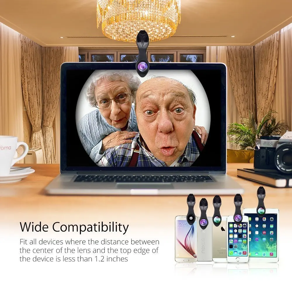 Phone Lens Kit Universal 10 In 1 Fisheye Wide Angle Macro Lens CPL Filter Kaleidoscope+2X Telescope Lens For Smartphone