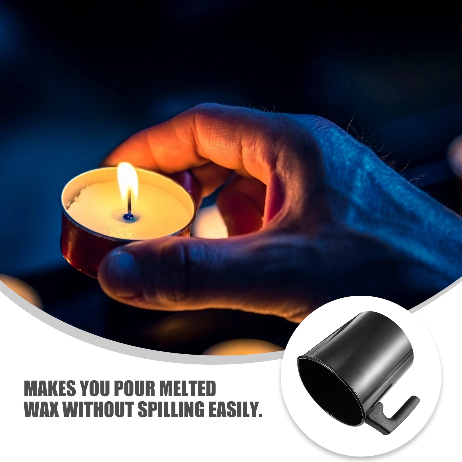 

1Pcs Professional Making Kit Alloy Melt Pot Fast Heating Cooling DIY Scented Candles Supplies Heat Resistant Handle