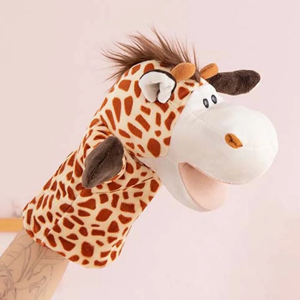 Game Stuffed Animal Hand Puppet Interactive Cute Hand Cow Cartoon Appease Baby