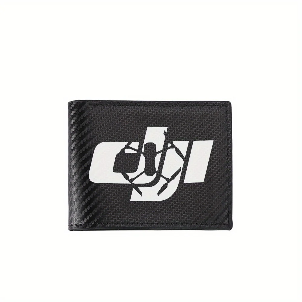 Drone design white black letters shape Men's Wallets Simple Business Modern Stylish Printing Design Gifts For Father Boyfriend C