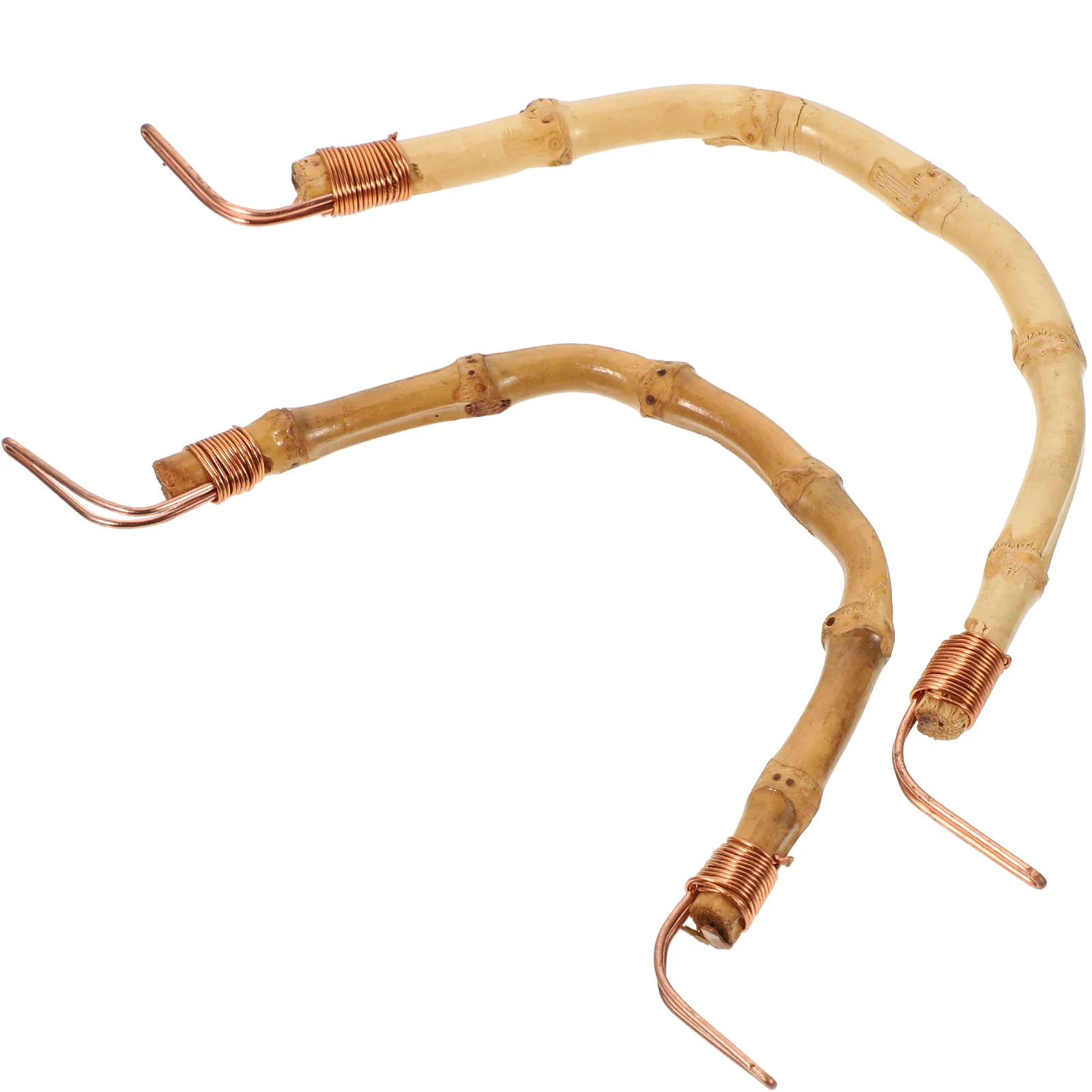 

2 Pcs Teapot Handle Copper Wire Small Portable Kettle Grip Replacement Wear Resistant Ergonomic Retro Heat Resistance Bamboo