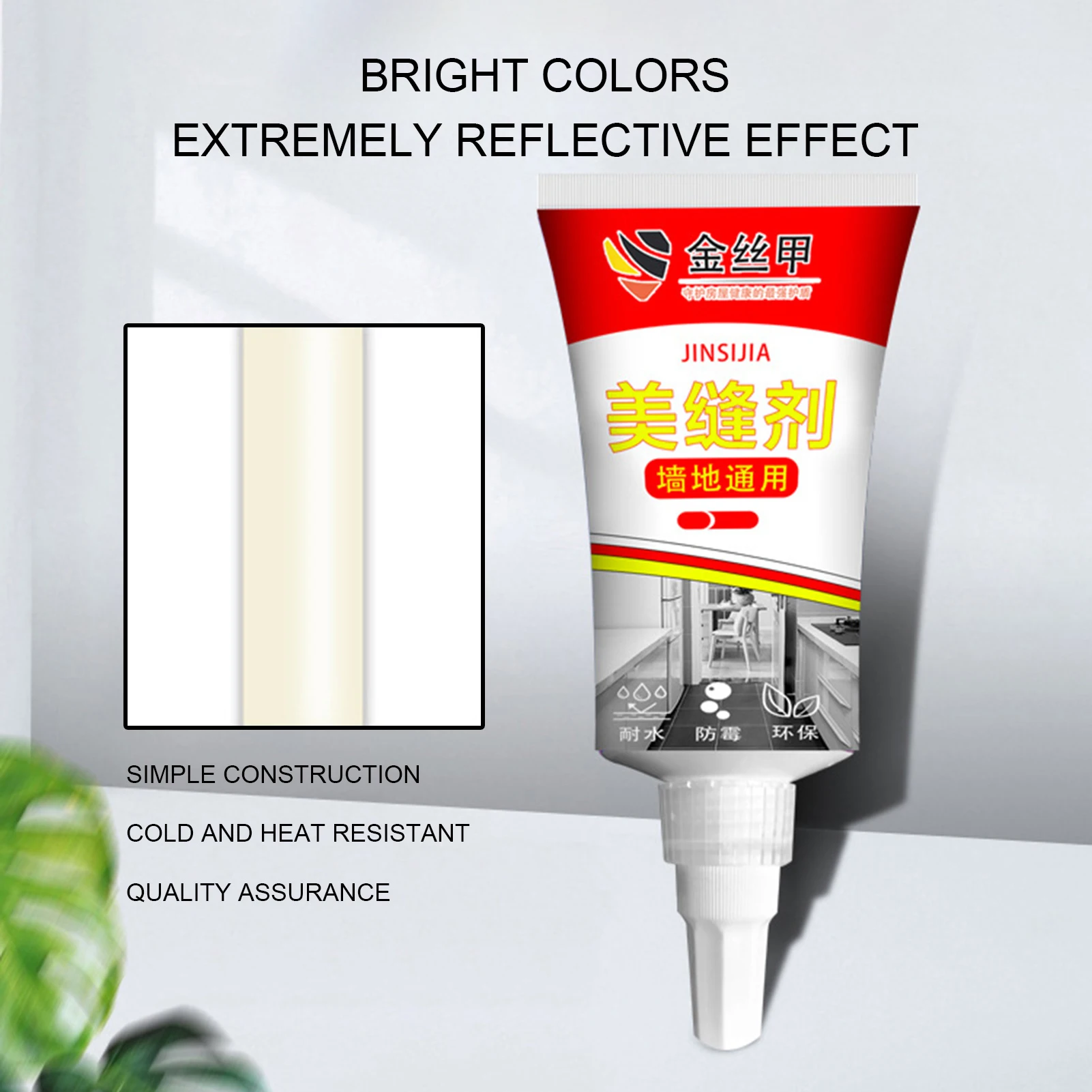 Household Ceramic Floor Tile Glue Strong Adhesion Resistant to Peeling Paint for Kitchen Counter Corner Line xobw