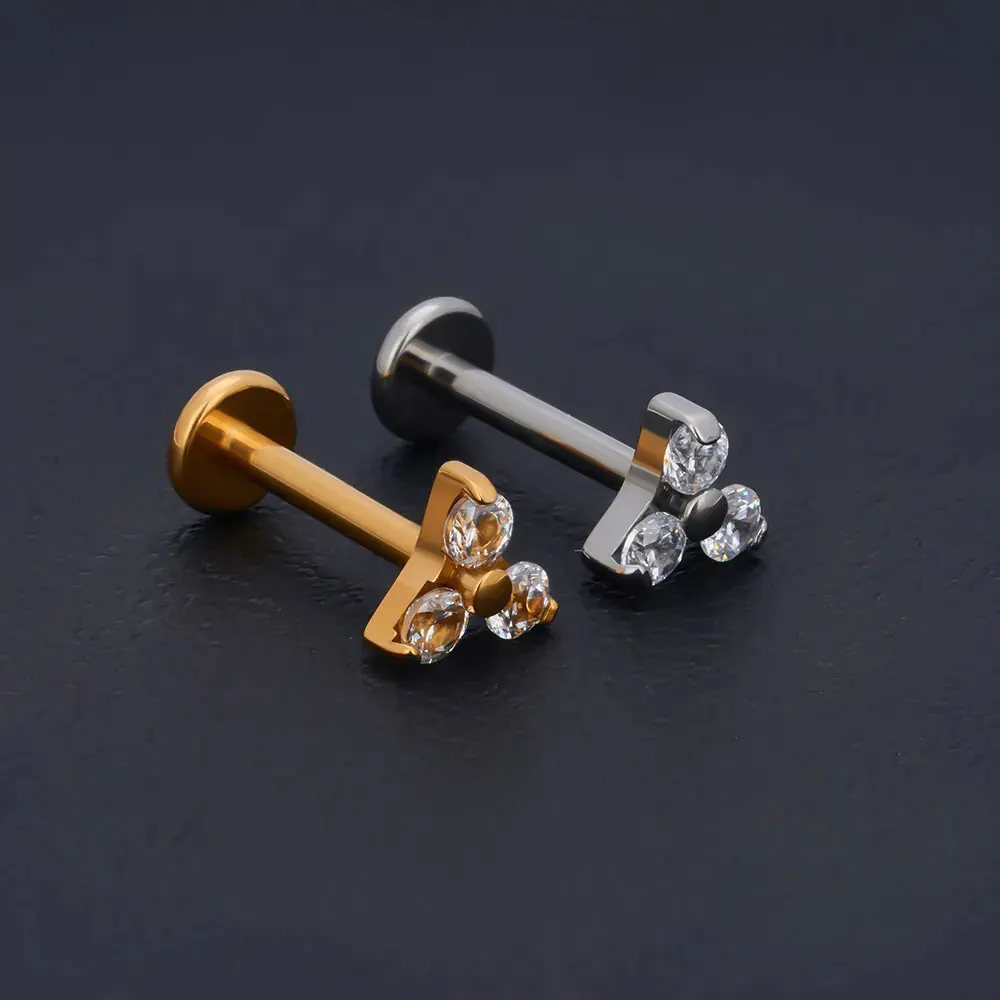 ASTM F136 Titanium Nose Piercing Petal Earrings For Women Labret Lip Rings Goth Ear Tragus Studs Accessories Fine Jewelry