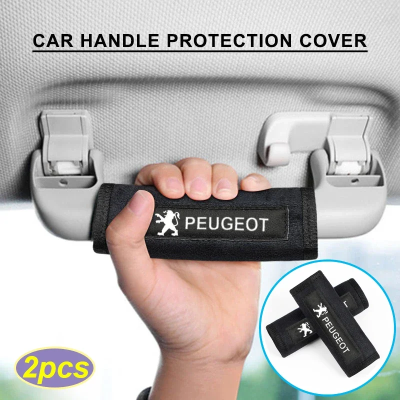 2Pcs Car Roof Handle Cover Protection Gloves for Peugeot 508RXH 308GTi 406 405 205 3008 206 5008 308 208 408 508 407 107 307