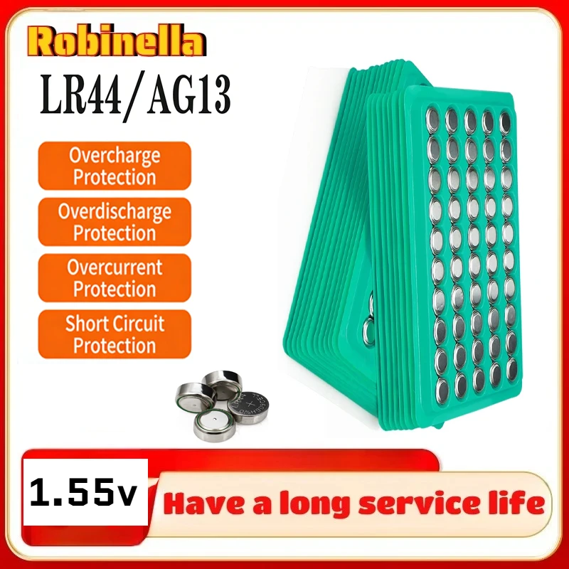 

Батарейка AG13 LR44 щелочная кнопочная 1.55В 150мАч A76 357A LR1154 SR1154 SR44 для часов, калькулятора, автомобильного ключа, пульта ДУ, часов, батарейка типа «таблетка»